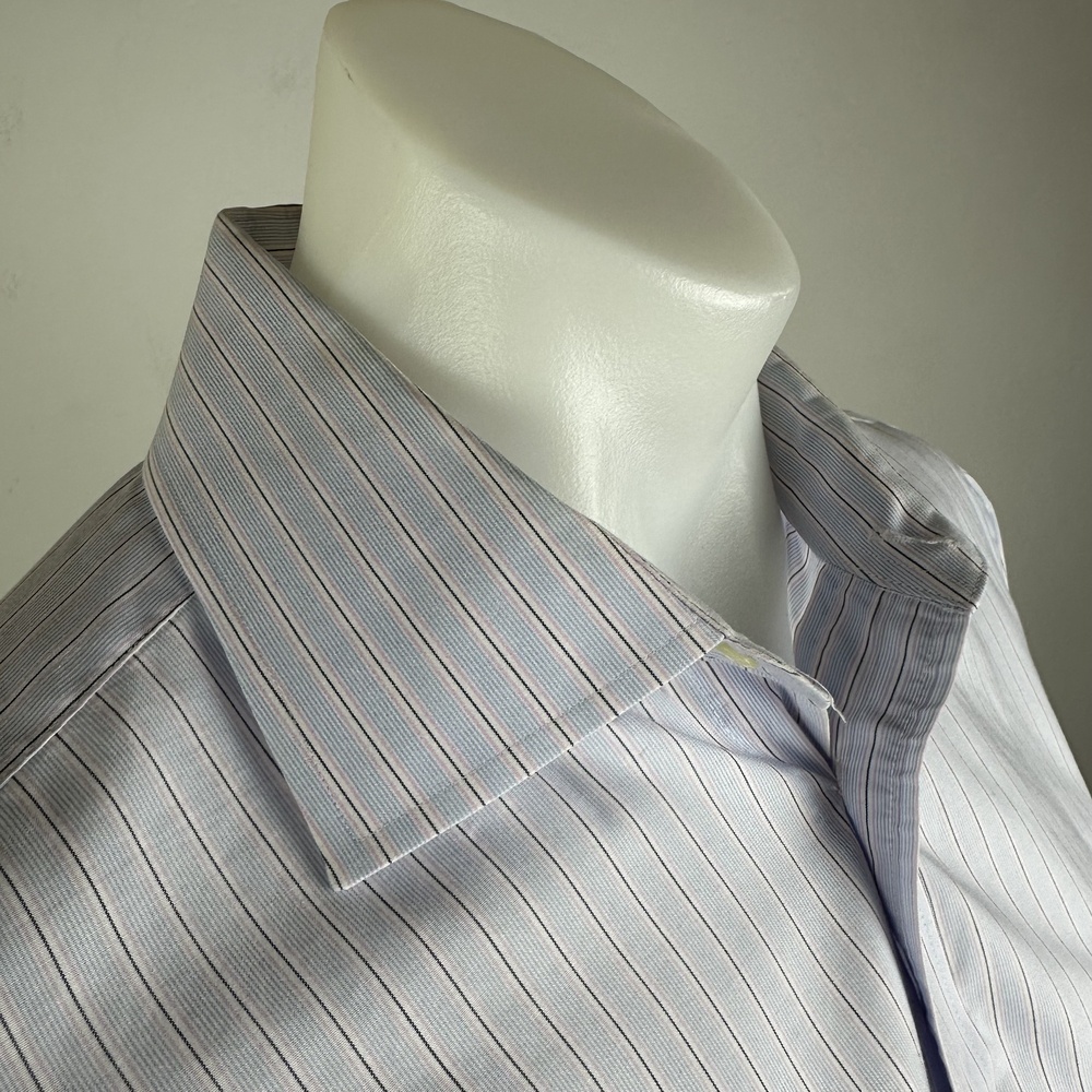 Devan Vincent “Top 1%” Pink-Stripe Dress Shirt
